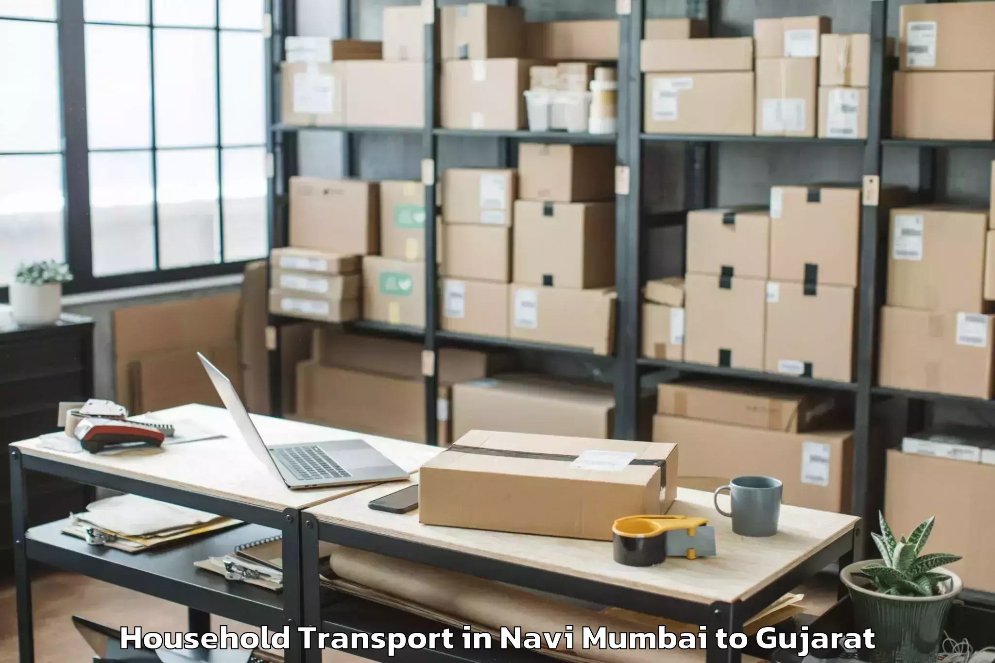 Quality Navi Mumbai to Dhrangadhra Household Transport